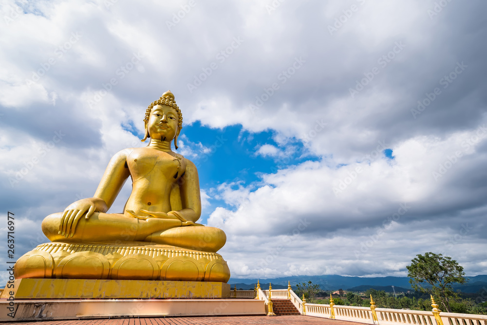 Large golden Buddha statue in chiang rai, thailand. Large golden Buddha statue in chiang rai, thailand.