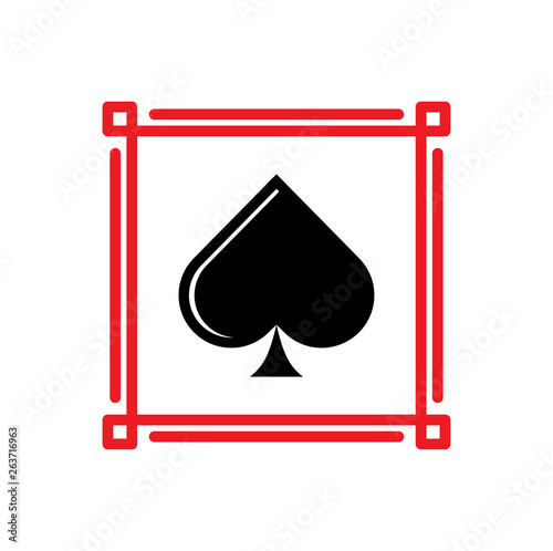 Casino icon on background for graphic and web design. Simple vector sign. Internet concept symbol for website button or mobile app.