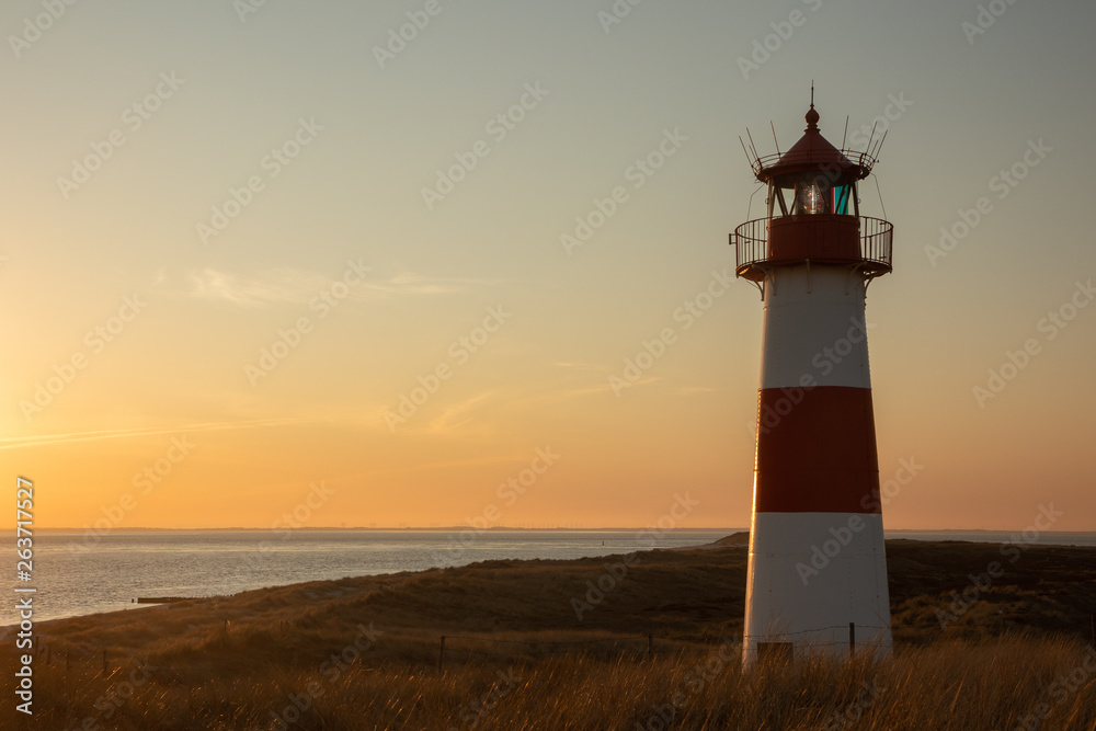 Wahrzeichen der Nordsee Insel Sylt, Leuchtturm am Ellenbogen