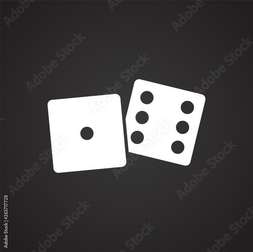 Casino icon on background for graphic and web design. Simple vector sign. Internet concept symbol for website button or mobile app.