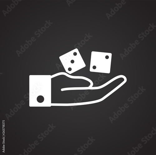 Casino icon on background for graphic and web design. Simple vector sign. Internet concept symbol for website button or mobile app.