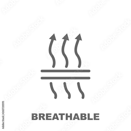 Breathable icon. Element of row matterial icon. Thin line icon for website design and development, app development. Premium icon