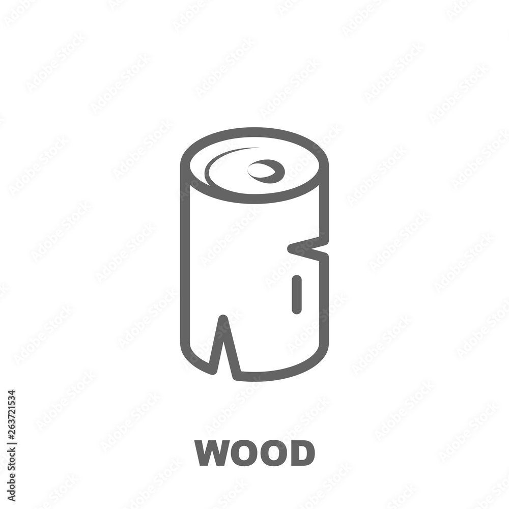 Wood icon. Element of row matterial icon. Thin line icon for website design and development, app development. Premium icon Wood icon. Element of row matterial icon. Thin line icon for website design and development, app development. Premium icon