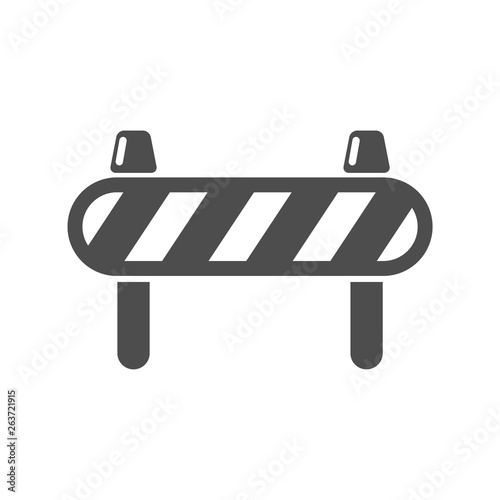 road work barrier with flashing lights vector icon isolated on white background. road work barrier with flashing lights flat icon for web, mobile and user interface design