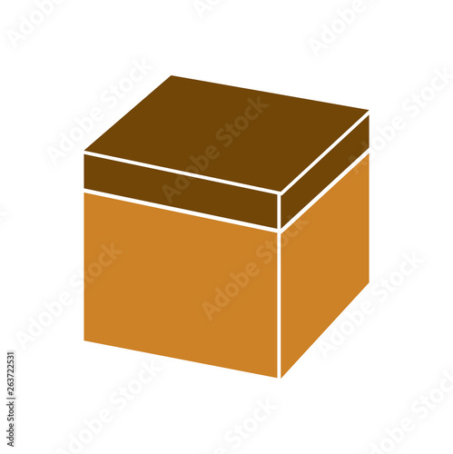 Box icon on background for graphic and web design. Simple vector sign. Internet concept symbol for website button or mobile app. © Andre