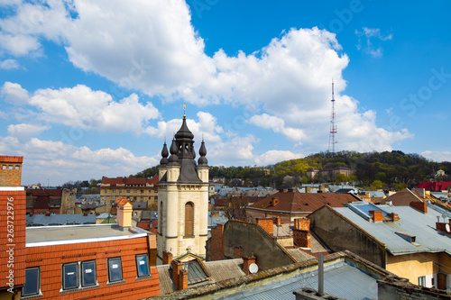 Lviv panoramic view from 36 Po restaurant