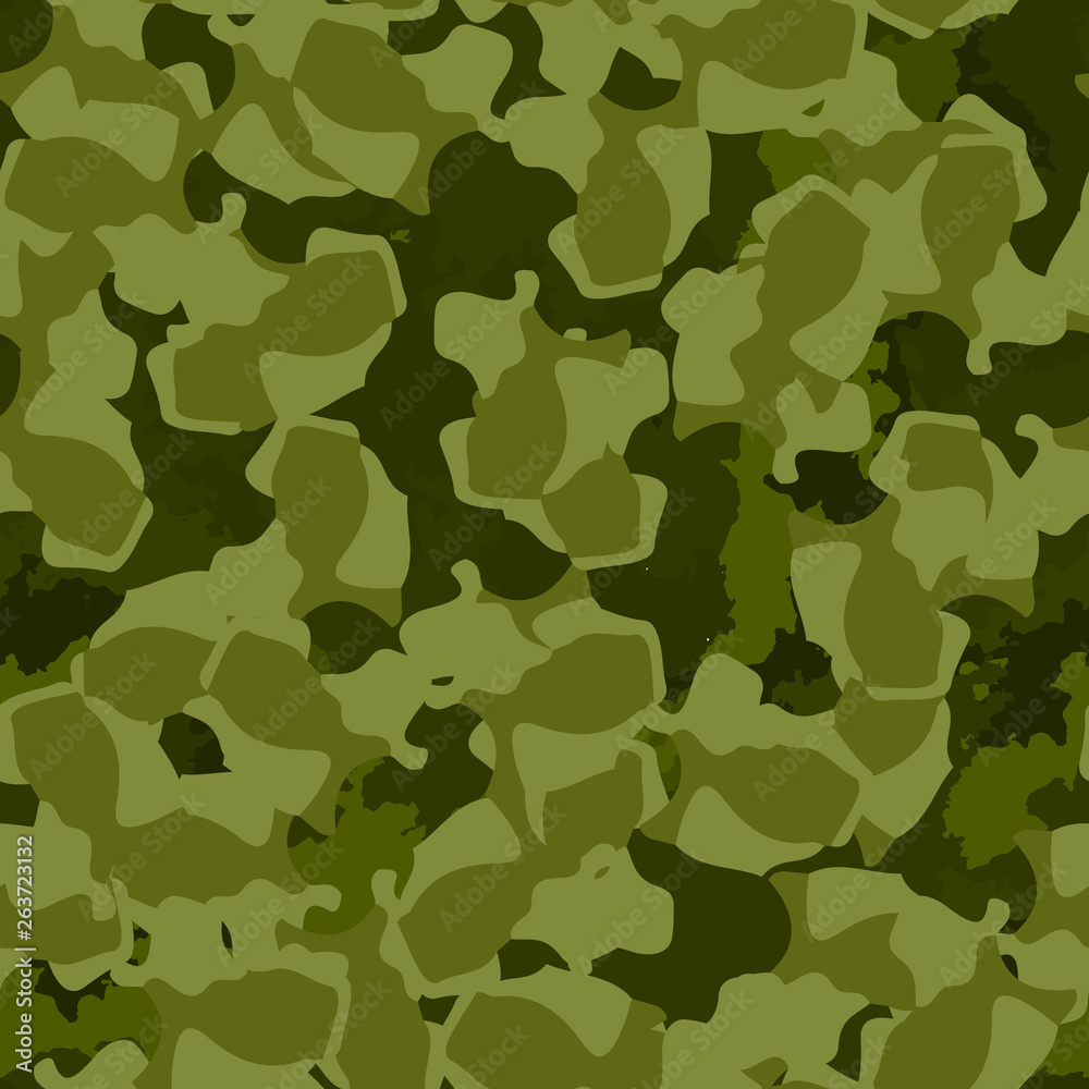 Naklejka premium Forest camouflage of various shades of green colors