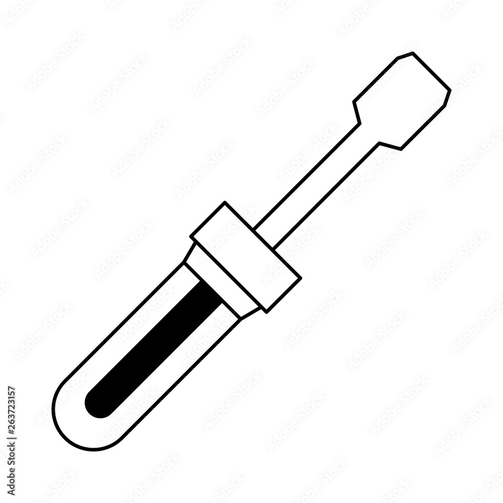 screwdriver working repair tool in black and white screwdriver working repair tool in black and white