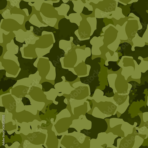 Forest camouflage of various shades of green colors