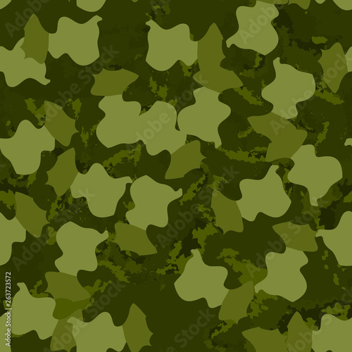 Forest camouflage of various shades of green colors