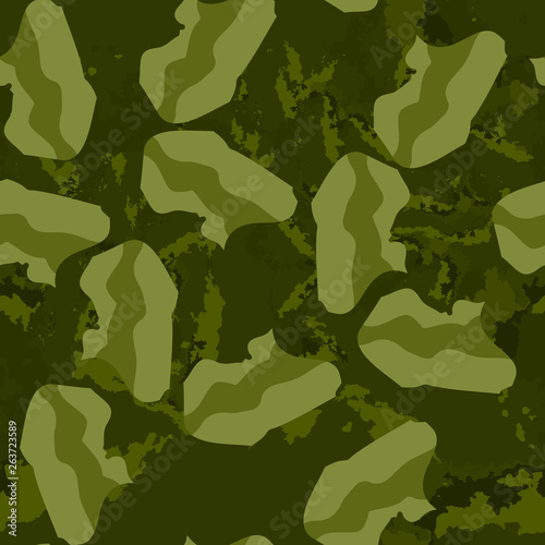 Forest camouflage of various shades of green colors