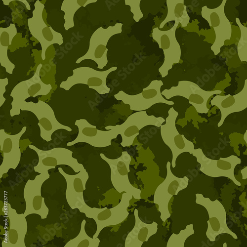 Forest camouflage of various shades of green colors