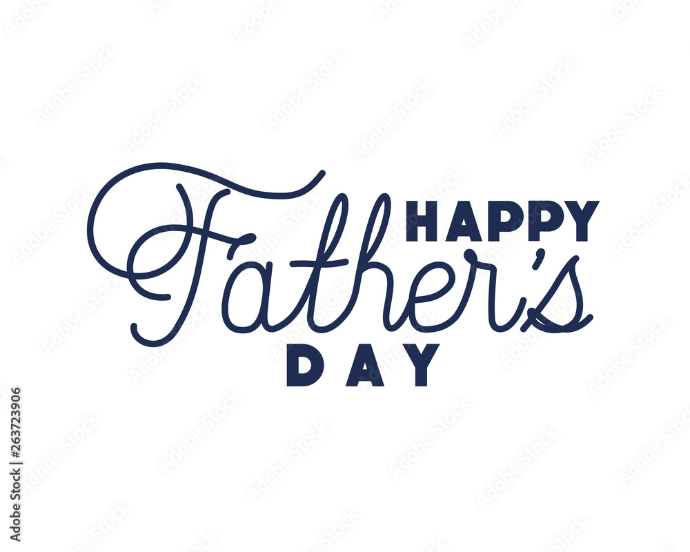 happy father day label isolated icon