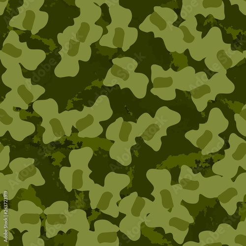 Forest camouflage of various shades of green colors