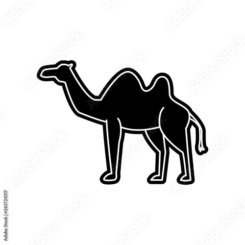 camel icon. Element of Arabian for mobile concept and web apps icon. Glyph  flat icon for website design and development  app development