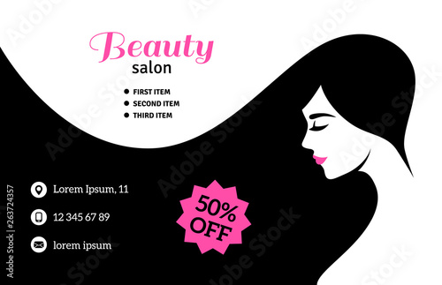 Fashion Woman card template