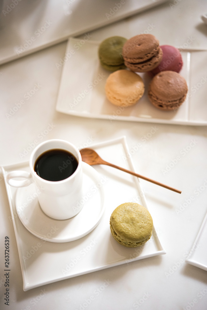 coffee with macaroons coffee with macaroons