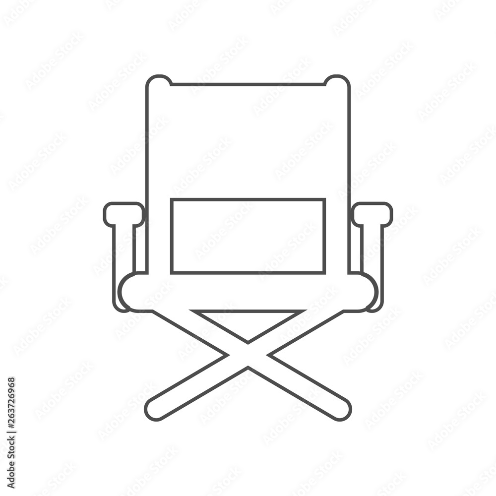 director's chair icon. Set of cinema element icons. Premium quality graphic design. Signs and symbols collection icon for websites, web design, mobile app on white background director's chair icon. Set of cinema element icons. Premium quality graphic design. Signs and symbols collection icon for websites, web design, mobile app on white background