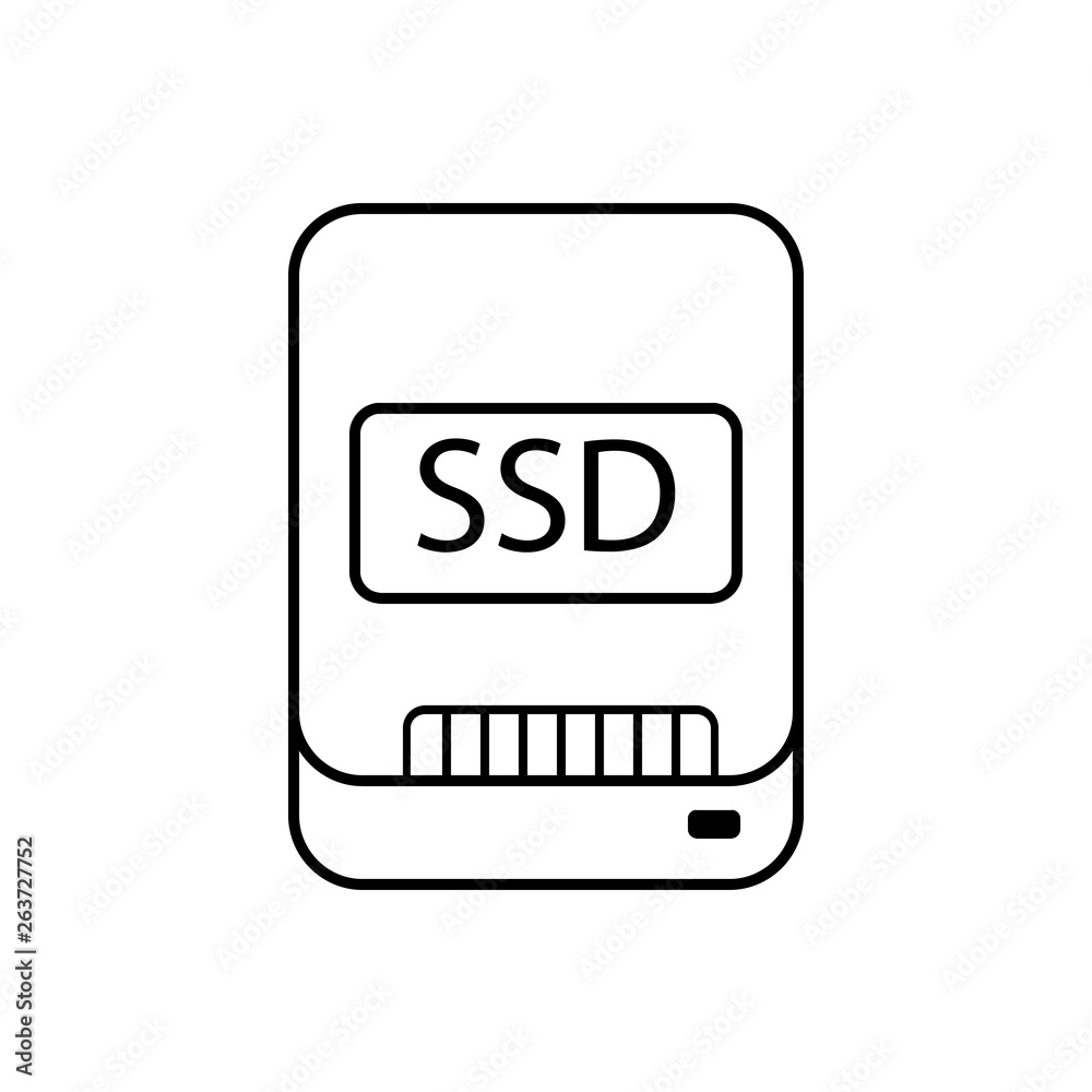 SSD Icon. Solid-state Drive Sign SSD Icon. Solid-state Drive Sign