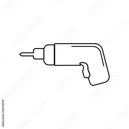 Drill icon. Element of Constraction tools for mobile concept and web apps icon. Outline, thin line icon for website design and development, app development