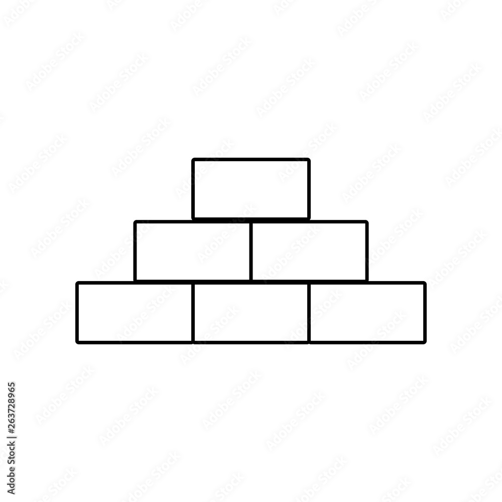 Brick icon. Element of Constraction tools for mobile concept and web apps icon. Outline, thin line icon for website design and development, app development Brick icon. Element of Constraction tools for mobile concept and web apps icon. Outline, thin line icon for website design and development, app development