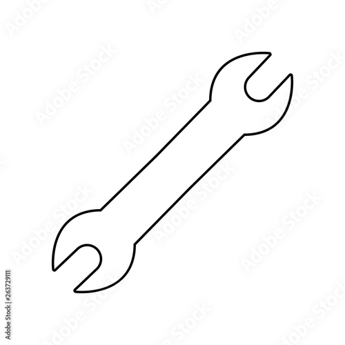 Spanner icon. Element of Constraction tools for mobile concept and web apps icon. Outline, thin line icon for website design and development, app development