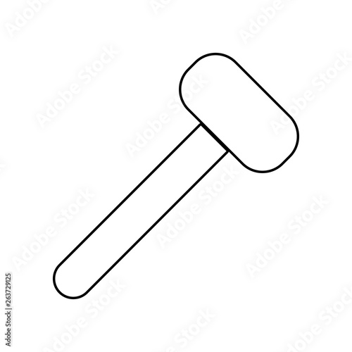 Wooden mallet, hammer icon. Element of Constraction tools for mobile concept and web apps icon. Outline, thin line icon for website design and development, app development