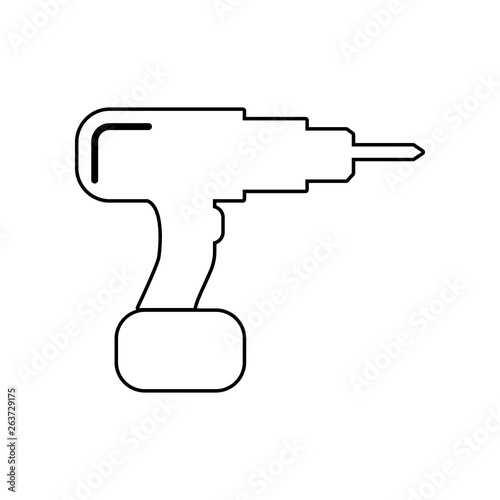 Drill icon. Element of Constraction tools for mobile concept and web apps icon. Outline, thin line icon for website design and development, app development