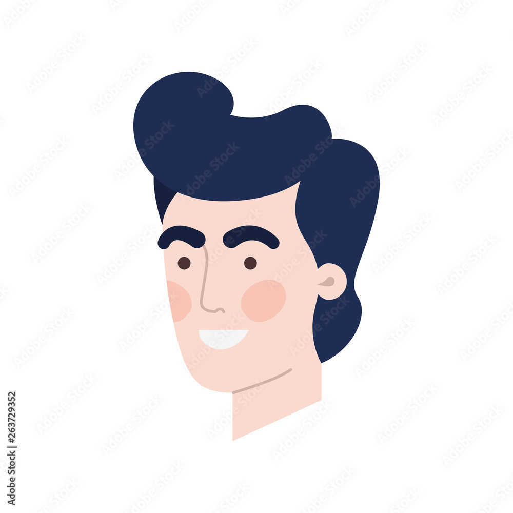 Fototapeta premium head of man avatar character