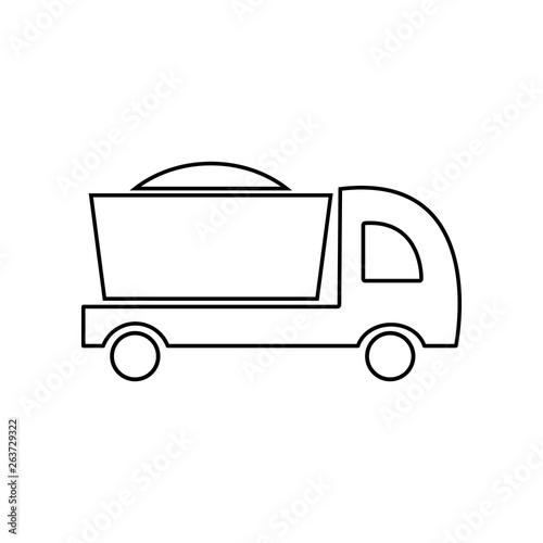Tipper icon. Element of Constraction tools for mobile concept and web apps icon. Outline, thin line icon for website design and development, app development