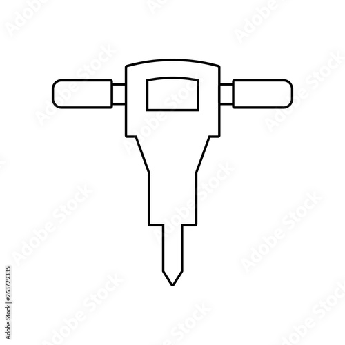 Construction jackhammer icon. Element of Constraction tools for mobile concept and web apps icon. Outline, thin line icon for website design and development, app development