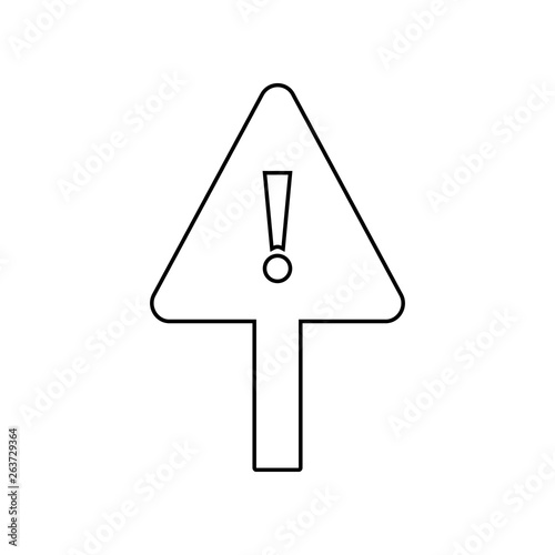 Warning icon. Element of Constraction tools for mobile concept and web apps icon. Outline, thin line icon for website design and development, app development