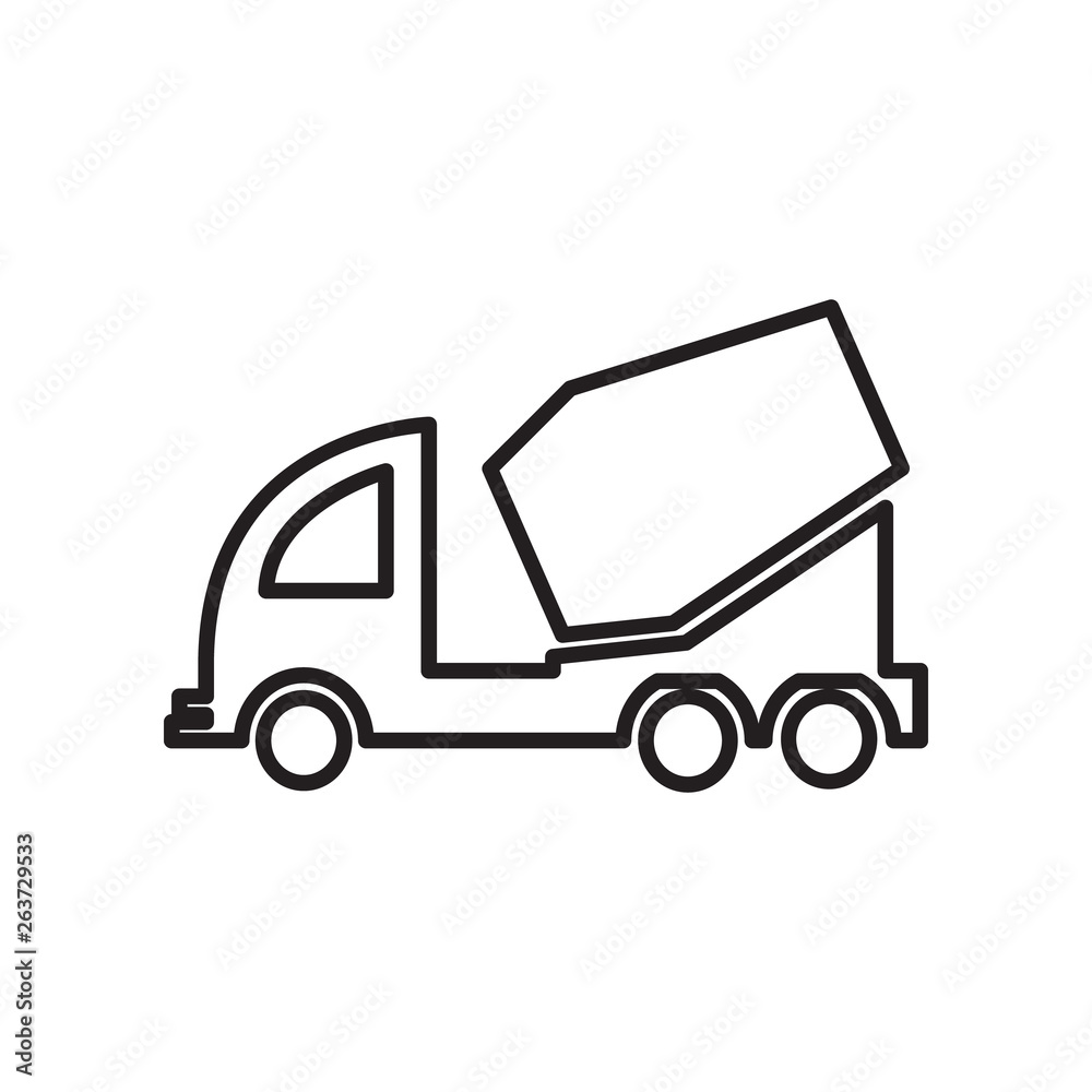 concrete mixer icon. Element of Constraction tools for mobile concept and web apps icon. Outline, thin line icon for website design and development, app development