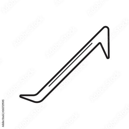Crowbar icon. Element of Constraction tools for mobile concept and web apps icon. Outline, thin line icon for website design and development, app development