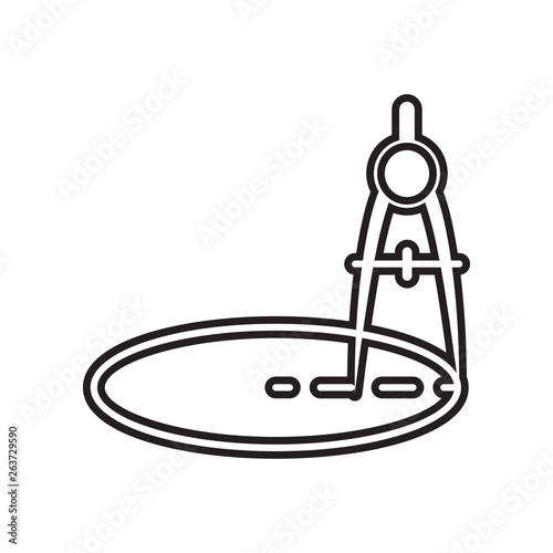 driwing compass icon. Element of Constraction tools for mobile concept and web apps icon. Outline, thin line icon for website design and development, app development