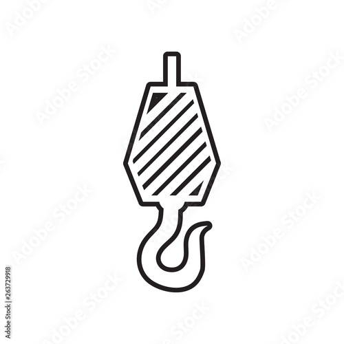 Crane hook icon. Element of Constraction tools for mobile concept and web apps icon. Outline, thin line icon for website design and development, app development