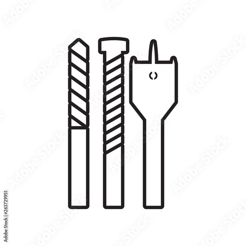 Screw driver bit set icon. Element of Constraction tools for mobile concept and web apps icon. Outline, thin line icon for website design and development, app development