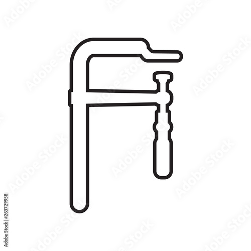 Press icon. Element of Constraction tools for mobile concept and web apps icon. Outline, thin line icon for website design and development, app development