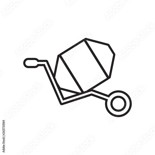 Concrete mixer icon. Element of Constraction tools for mobile concept and web apps icon. Outline, thin line icon for website design and development, app development