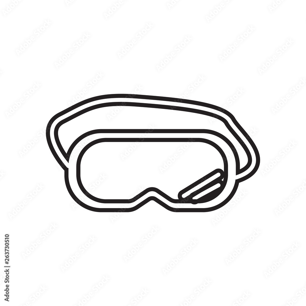 Protective goggles icon. Element of Constraction tools for mobile concept and web apps icon. Outline, thin line icon for website design and development, app development Protective goggles icon. Element of Constraction tools for mobile concept and web apps icon. Outline, thin line icon for website design and development, app development