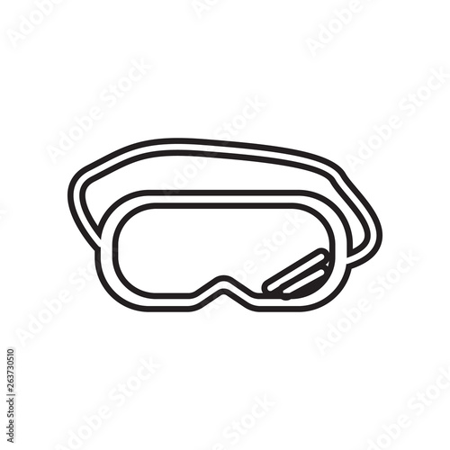 Protective goggles icon. Element of Constraction tools for mobile concept and web apps icon. Outline, thin line icon for website design and development, app development