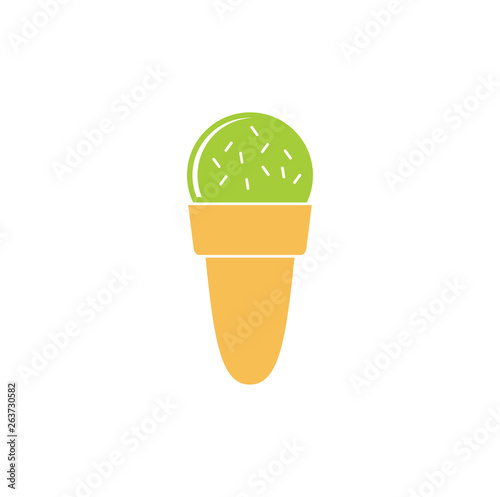 Ice cream icon on background for graphic and web design. Simple vector sign. Internet concept symbol for website button or mobile app.