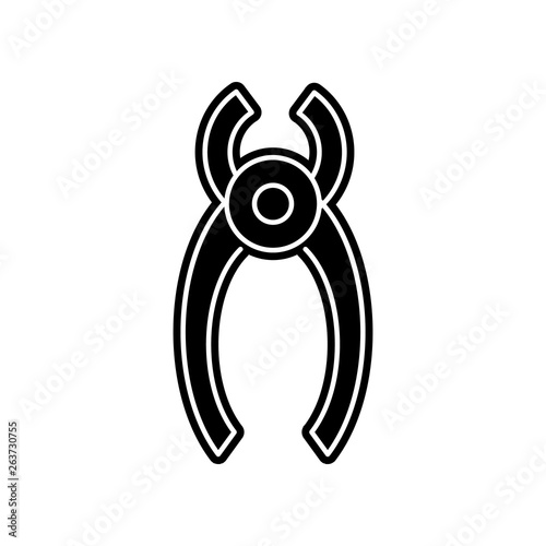 Dental pliers icon. Element of Dantist for mobile concept and web apps icon. Glyph, flat icon for website design and development, app development