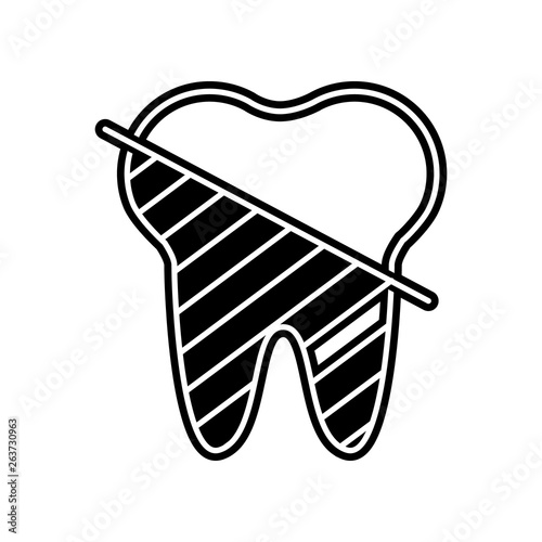 tooth icon. Element of Dantist for mobile concept and web apps icon. Glyph, flat icon for website design and development, app development photo