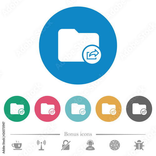 Export directory flat round icons