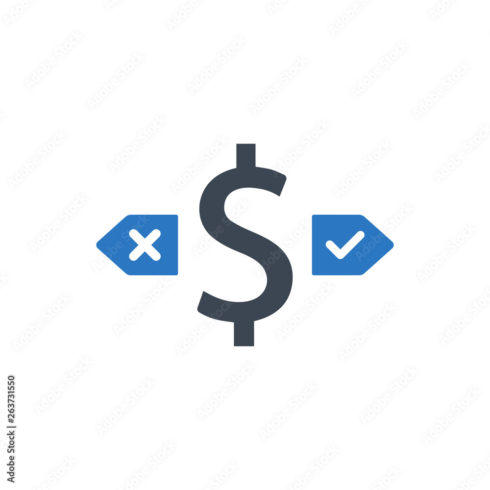 Financial decision making icon