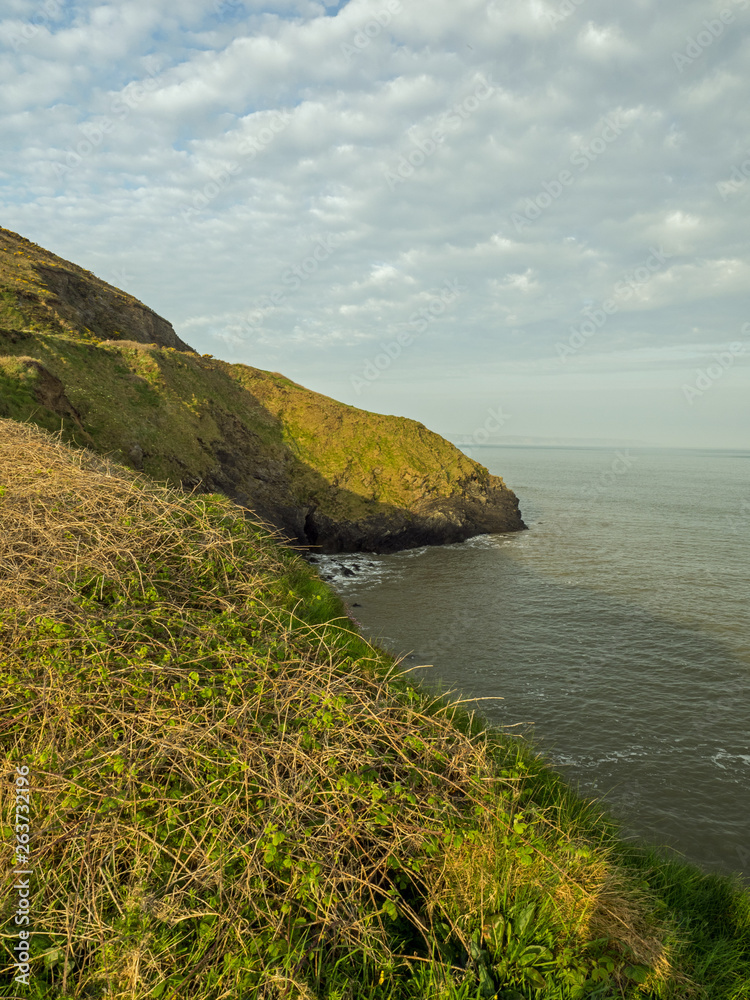 The wild and rugged coastline of Westward Ho! on the North Devon coast of England