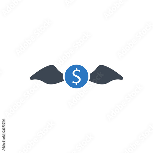 Money chasing icon