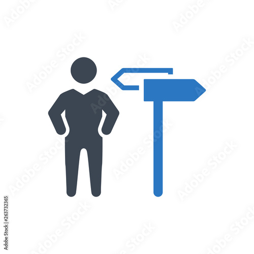 Business decision making icon