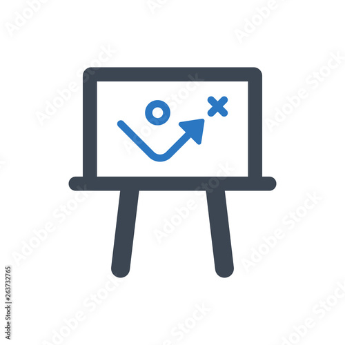 Presenting business tactics icon